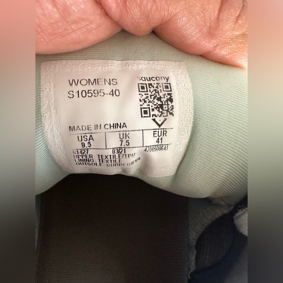 Saucony Triumph 18 Womens 9.5 Grey Turquoise Athletic Running Shoes S10595-40 - Picture 7 of 7